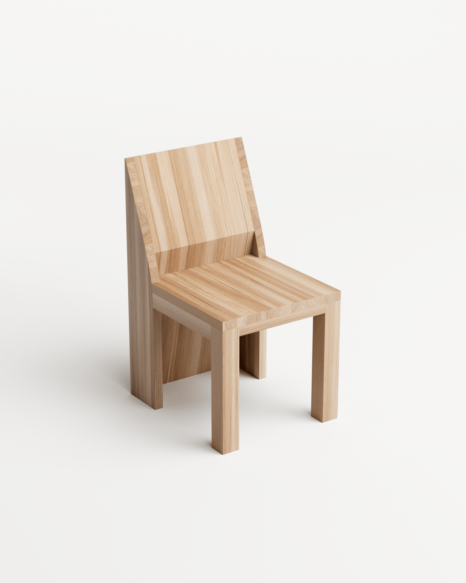 Kursi Chair Natural Pine Wood by Sizar Alexis for Monde Singulier