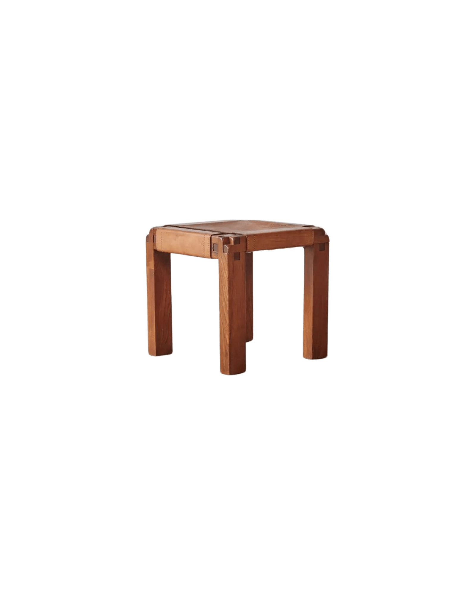 S12 Stretched Leather Stool - Pierre Chapo - Chapo Création