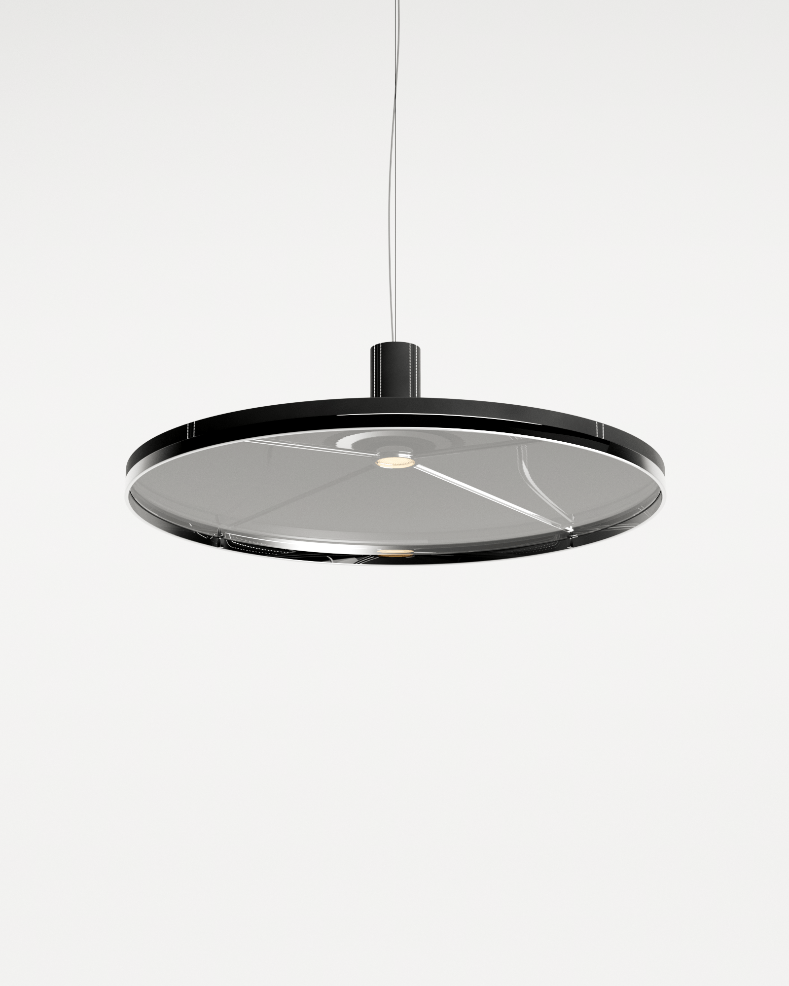 Round Pendant Lamp, Stamp by Christophe Perichon, Monde Singulier