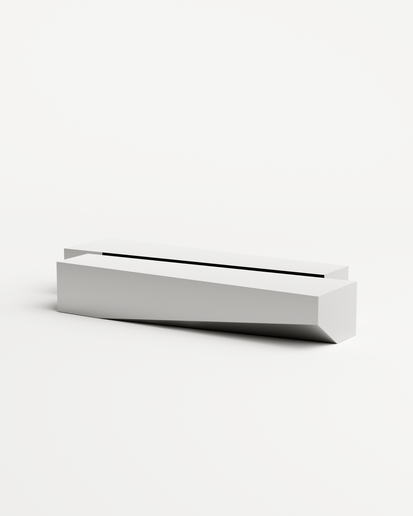 Bevel Bench - Chrome Mirror, Undum and Bevel, Hadge 