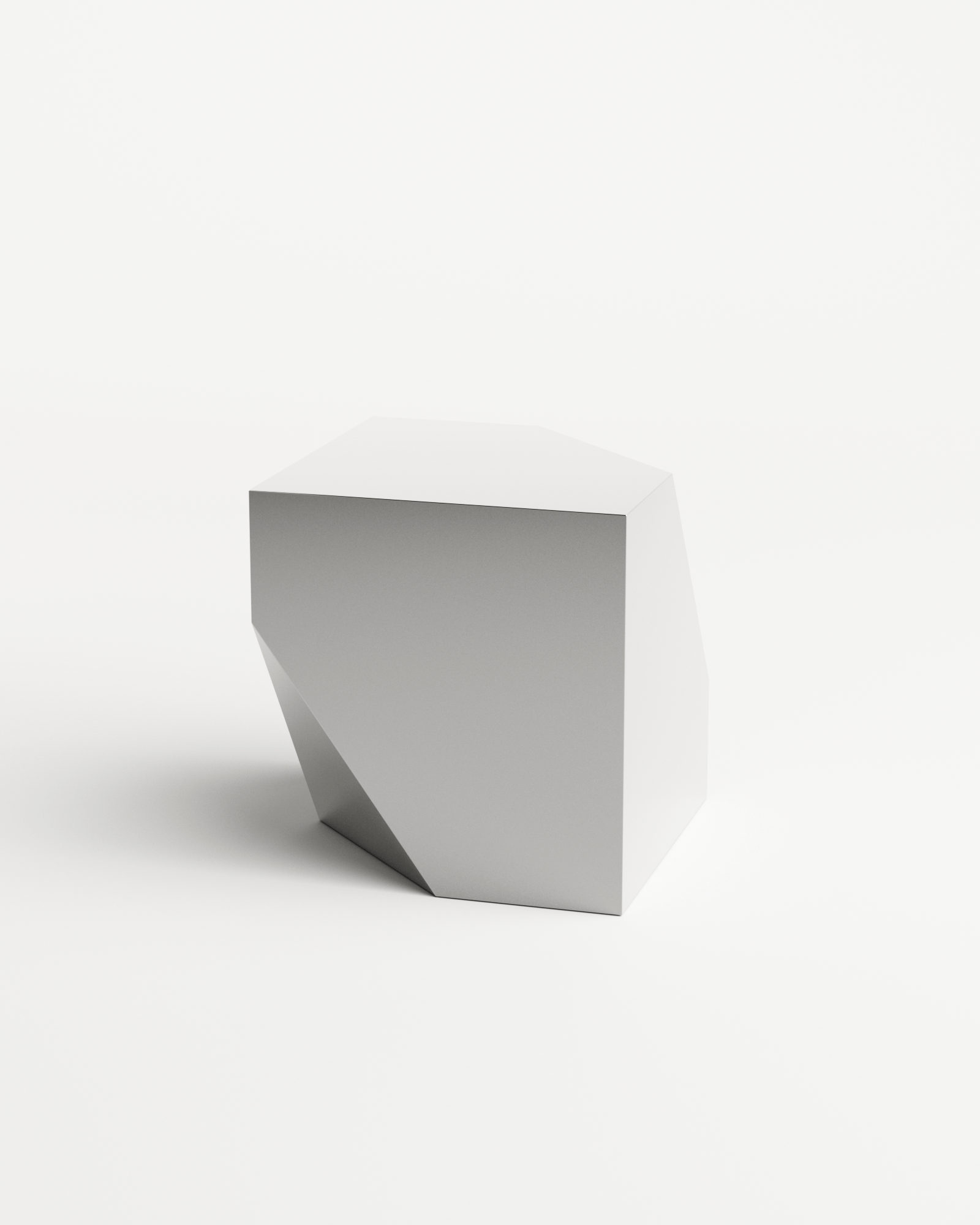 Bevel Side Table - Chrome Mirror, Undum and Bevel, Hadge 