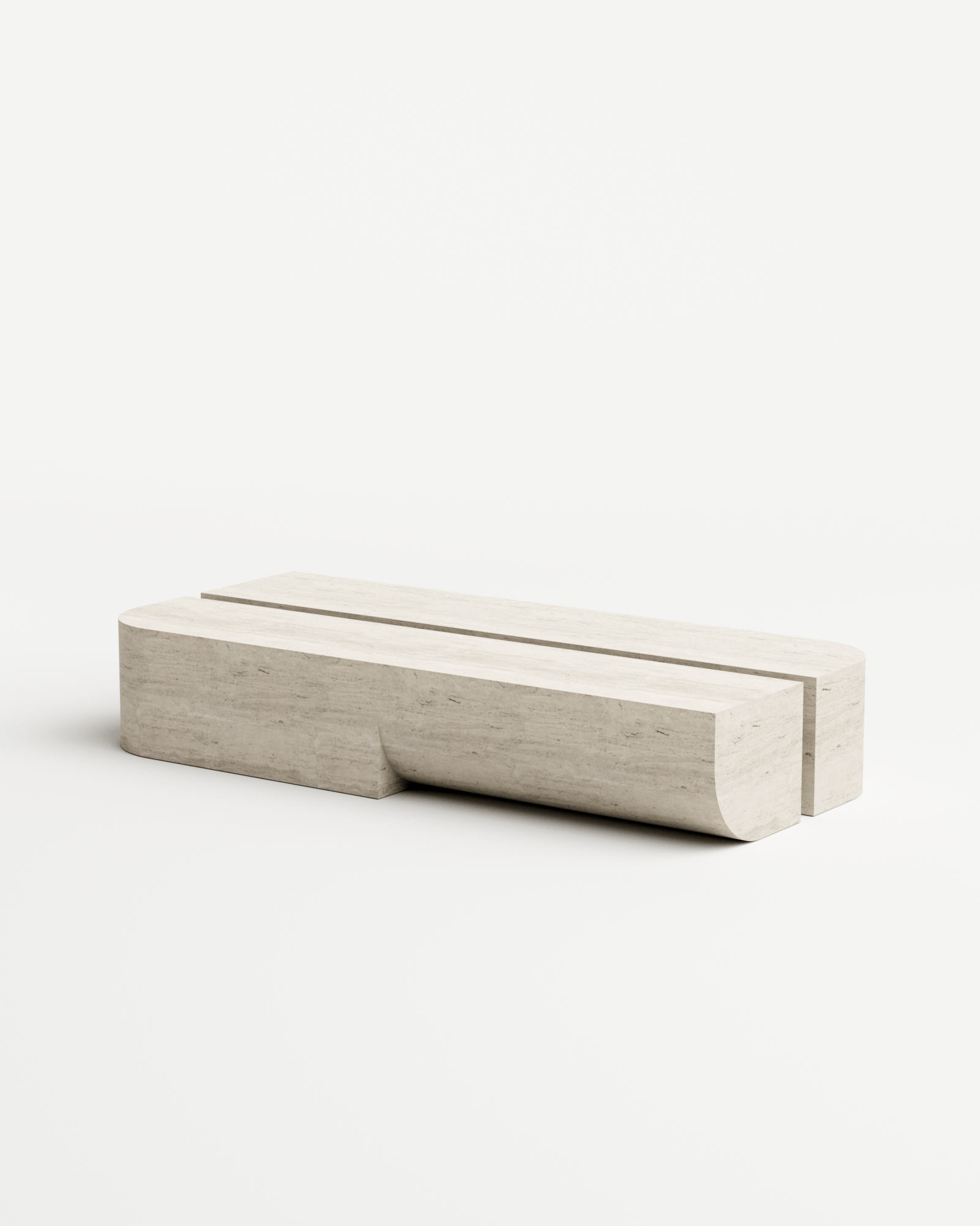 Undum Coffee Table - Travertin, Undum and Bevel, Hadge 