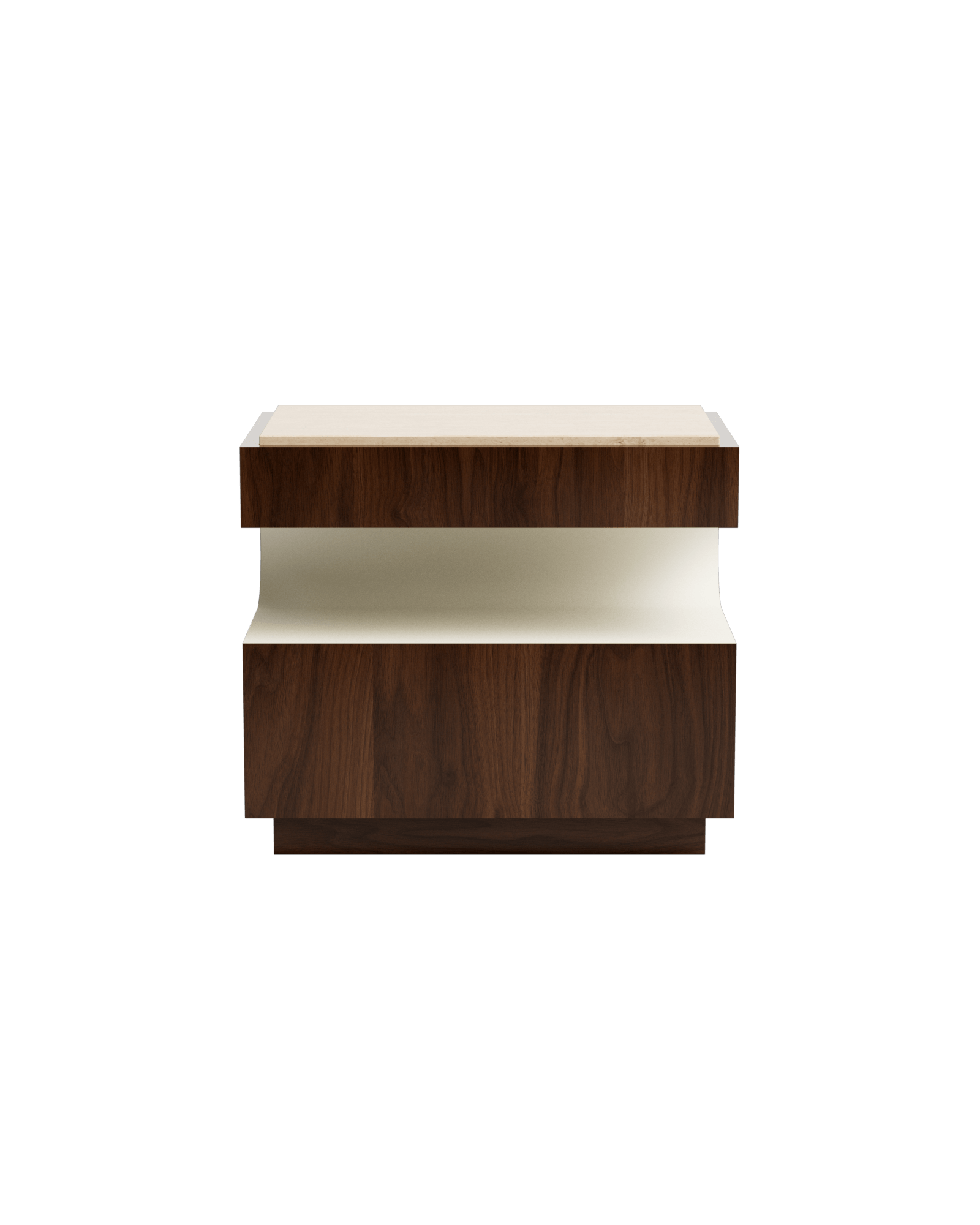 Dolci by Fabrice Juan, made of Lacquer and Wood , Walnut & Travertine Top version, picture 0