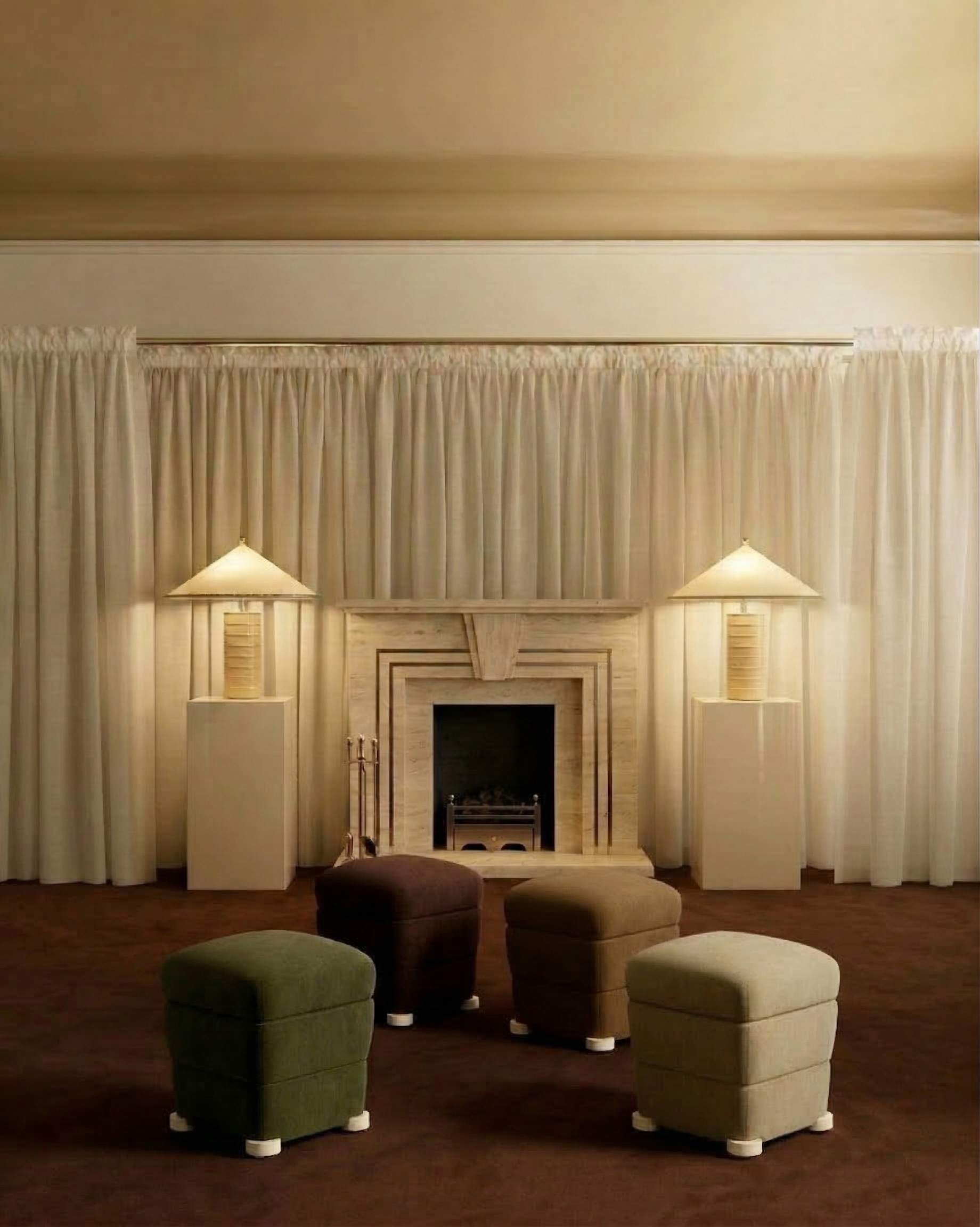 Ec8 by Necchi Architecture, made of Velvet and Wood, Burgundy version, picture 5