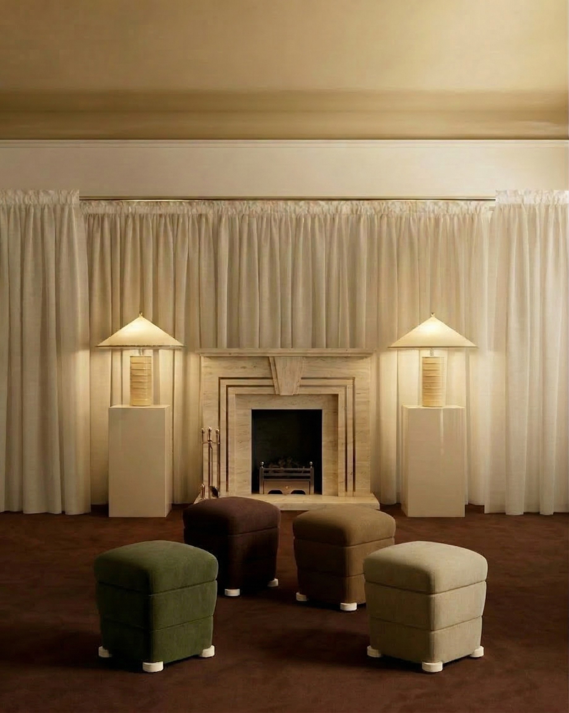 Ec8 by Necchi Architecture, made of Velvet and Wood, Burgundy version, picture 5