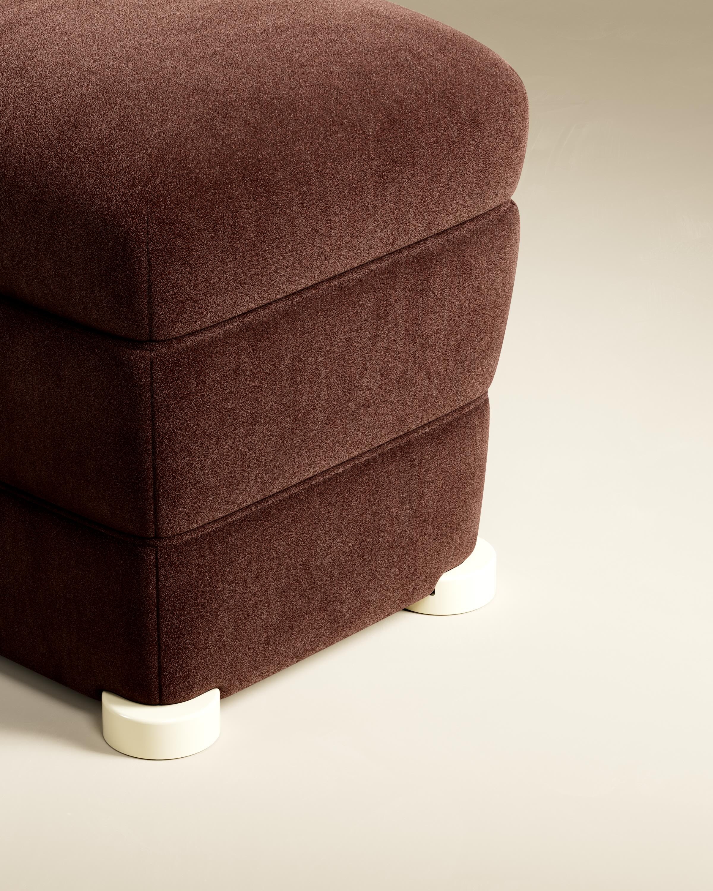 Ec8 by Necchi Architecture, made of Velvet and Wood, Burgundy version, picture 4