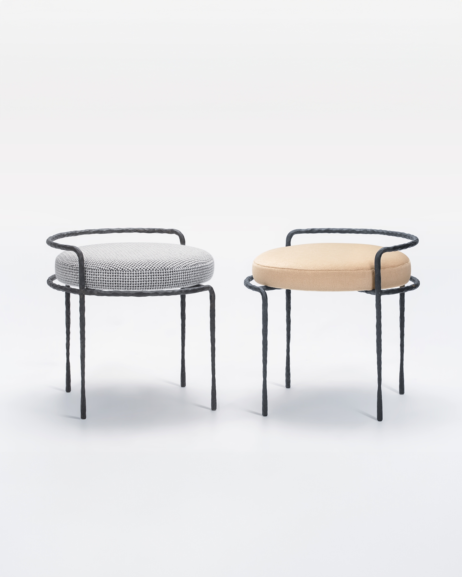 Editions Paolo Ferrari by Studio Paolo Ferrari, made of Upholstery and Metal, COM Price - Mohair Nude price on request version, picture 3