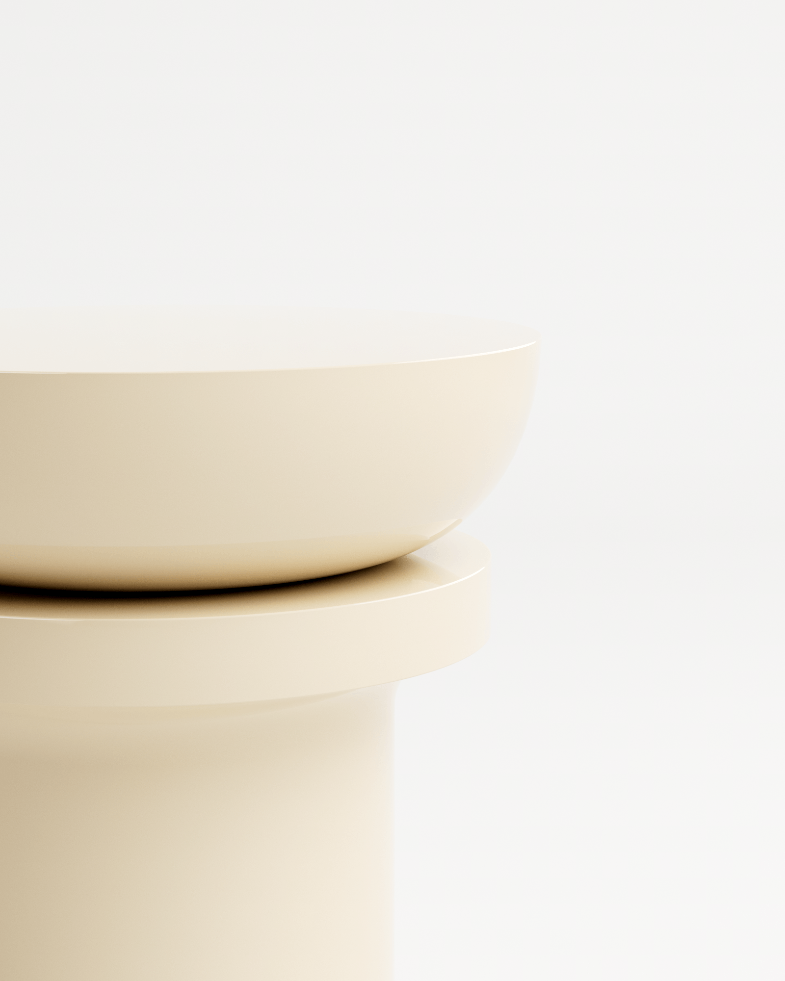 Kami by Le Cann, made of Lacquer and , Beige Lacquer version, picture 3