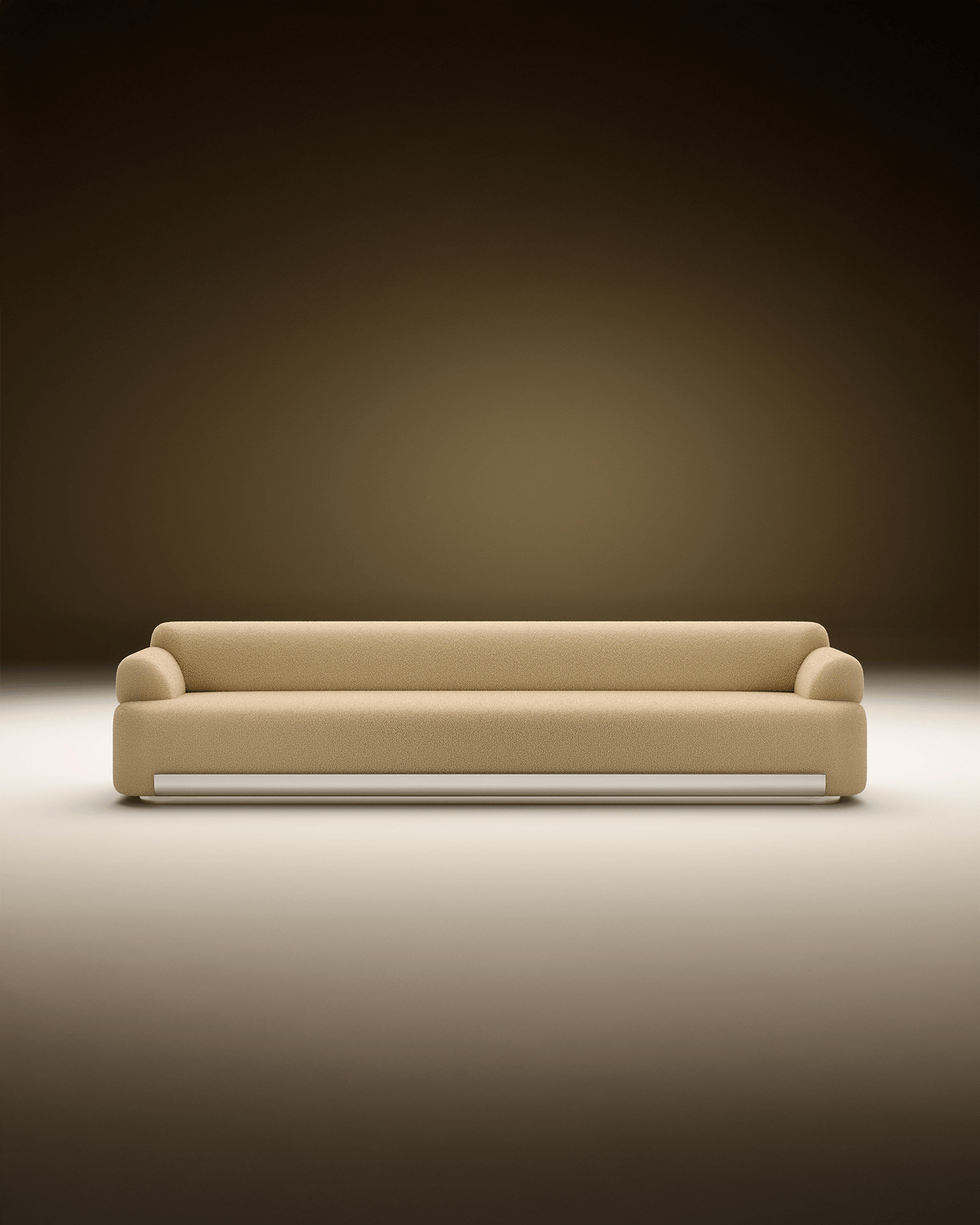 Mise En Scène by Tatjana von Stein, made of Bouclette and Steel, Off-White Bouclé version, picture 2