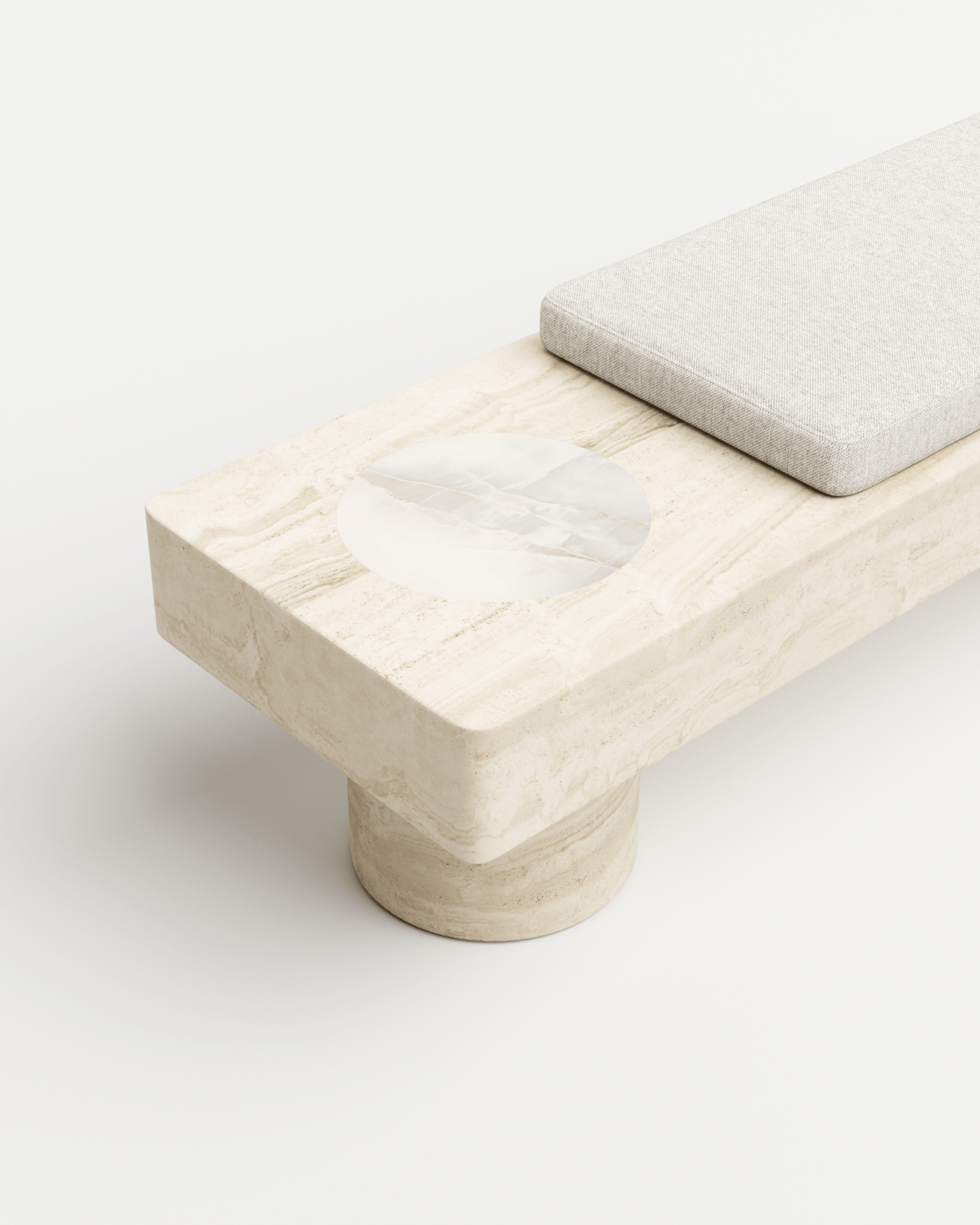 Salvante by Piotr Dabrowa, made of Travertin and Onyx, Travertine version, picture 4