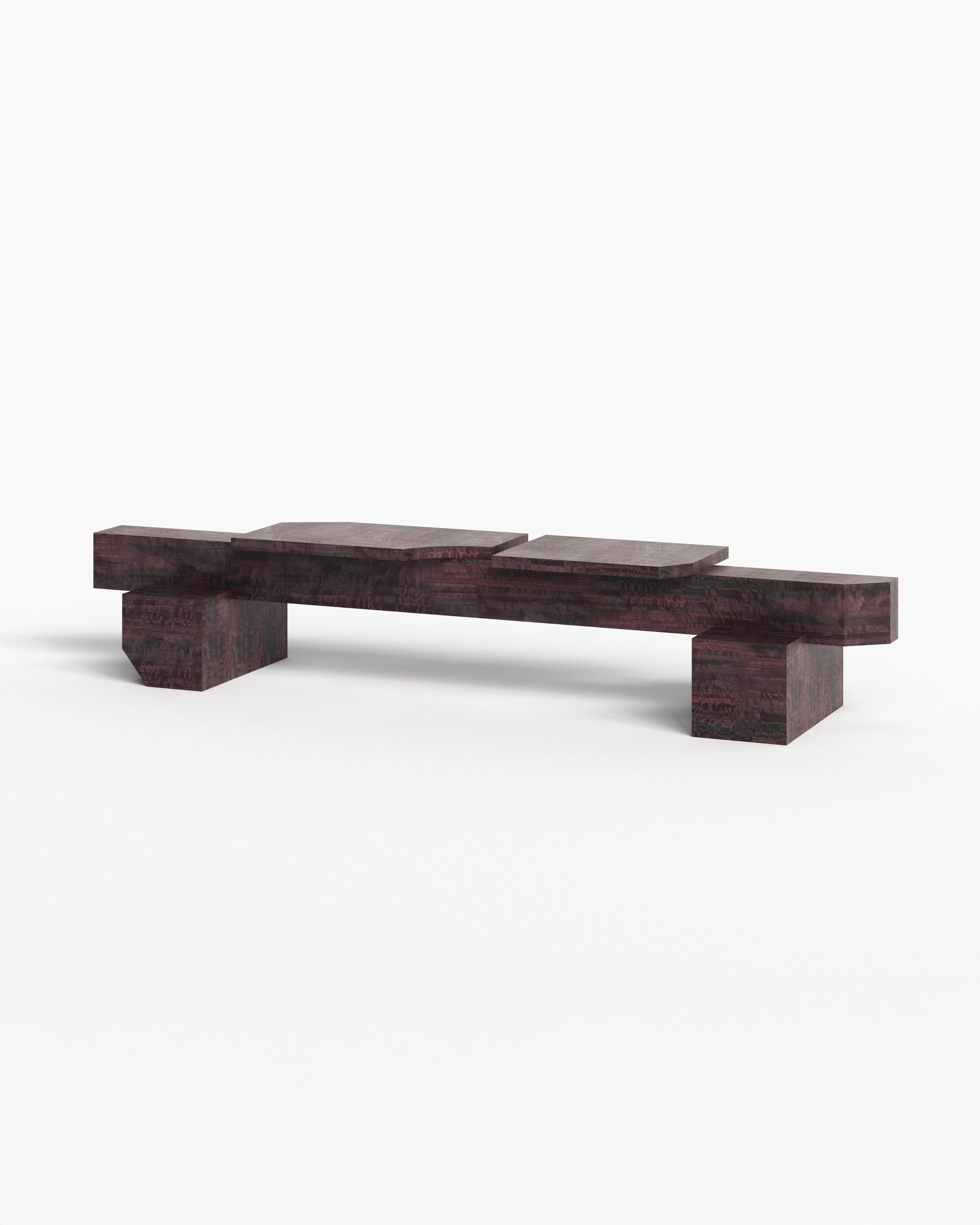 sashaxsasha Collection by Sashaxsasha, made of MDF and Wood, Burgundy Eucalyptus Veneer version, picture 3