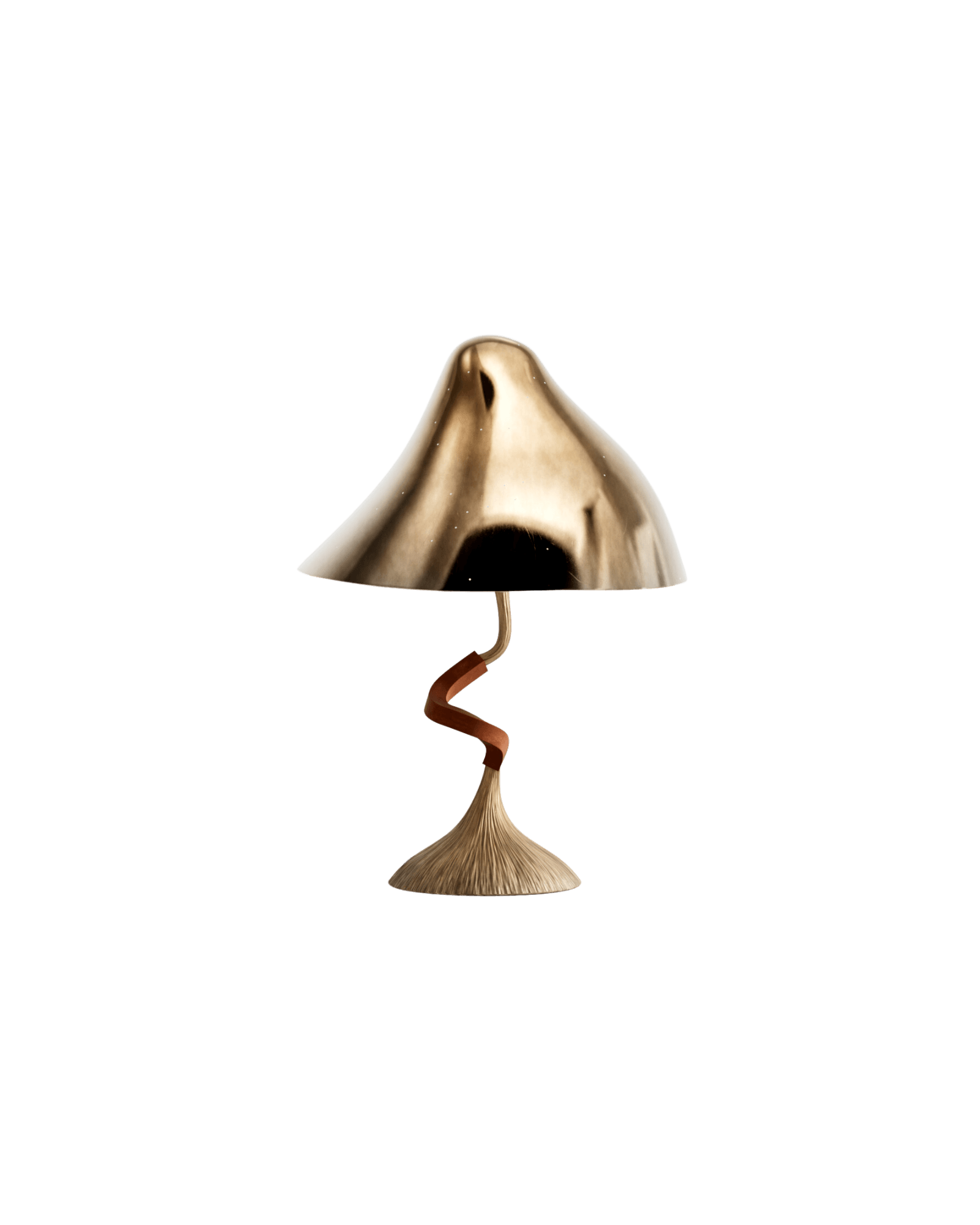 Shroom by Hamrei, made of Bronze and Glass, Polished Bronze version, picture 0