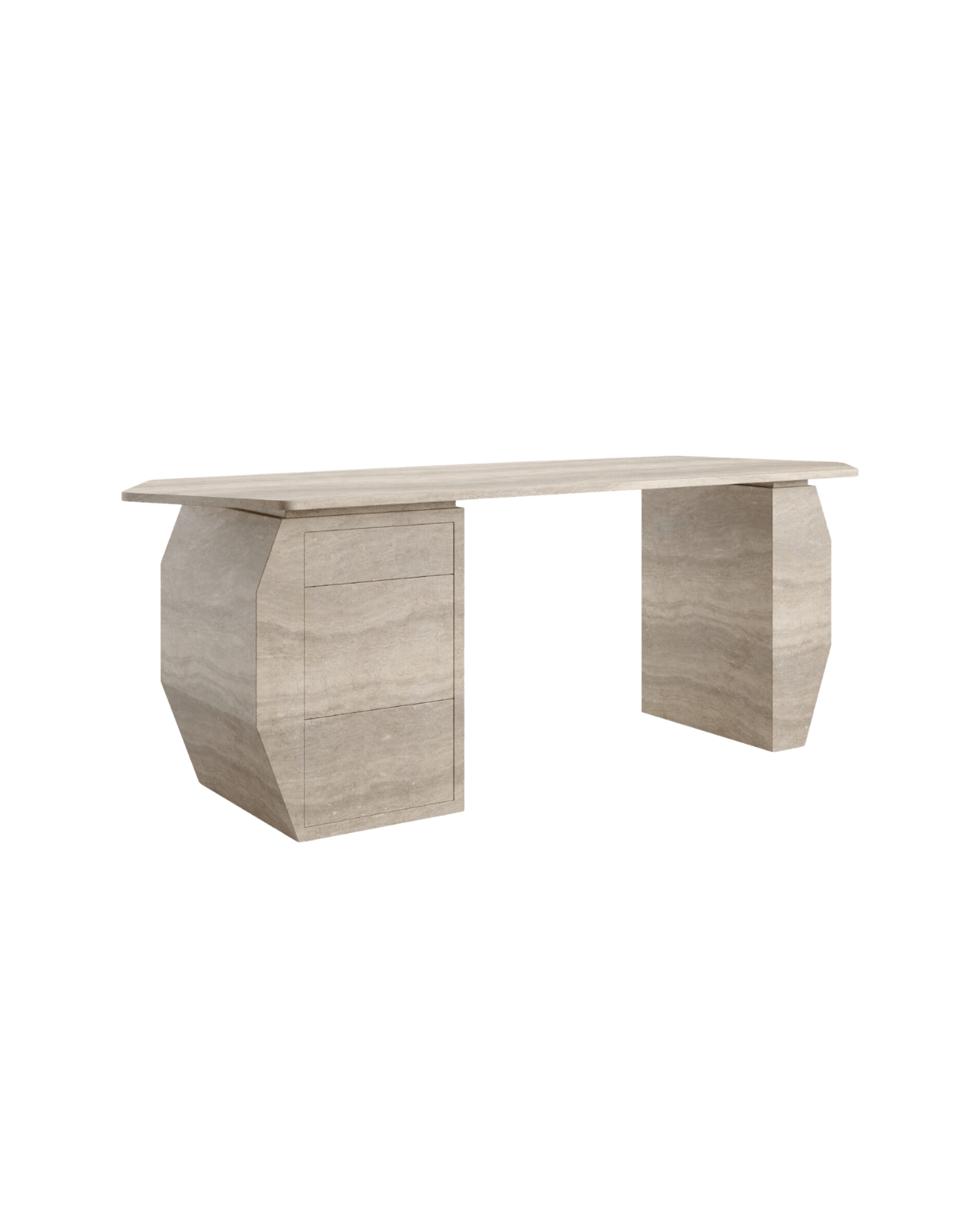 Y by Kelly Boukobza, made of Travertin and , Travertine version, picture 0