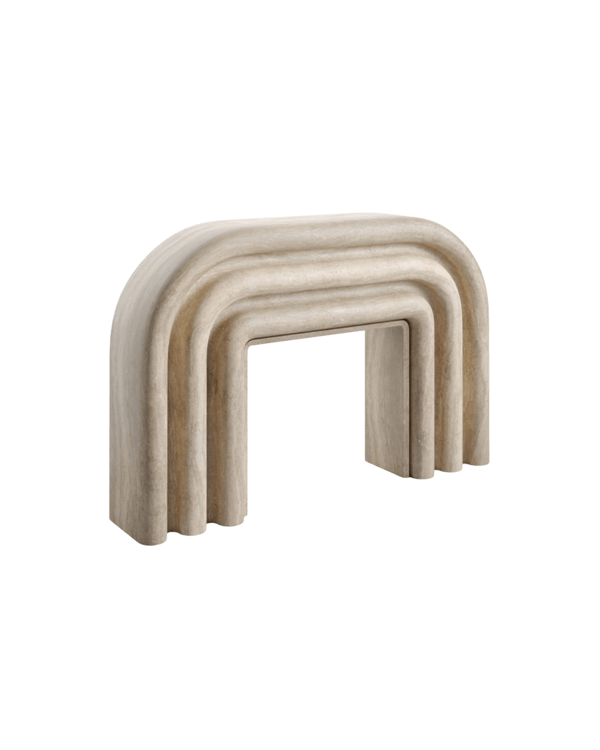 Y by Kelly Boukobza, made of Travertin and , Travertine version, picture 0